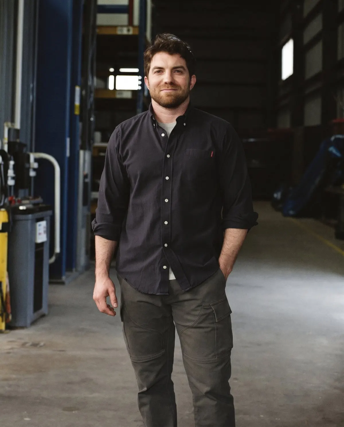 Brian Kelly on a manufacturing floor